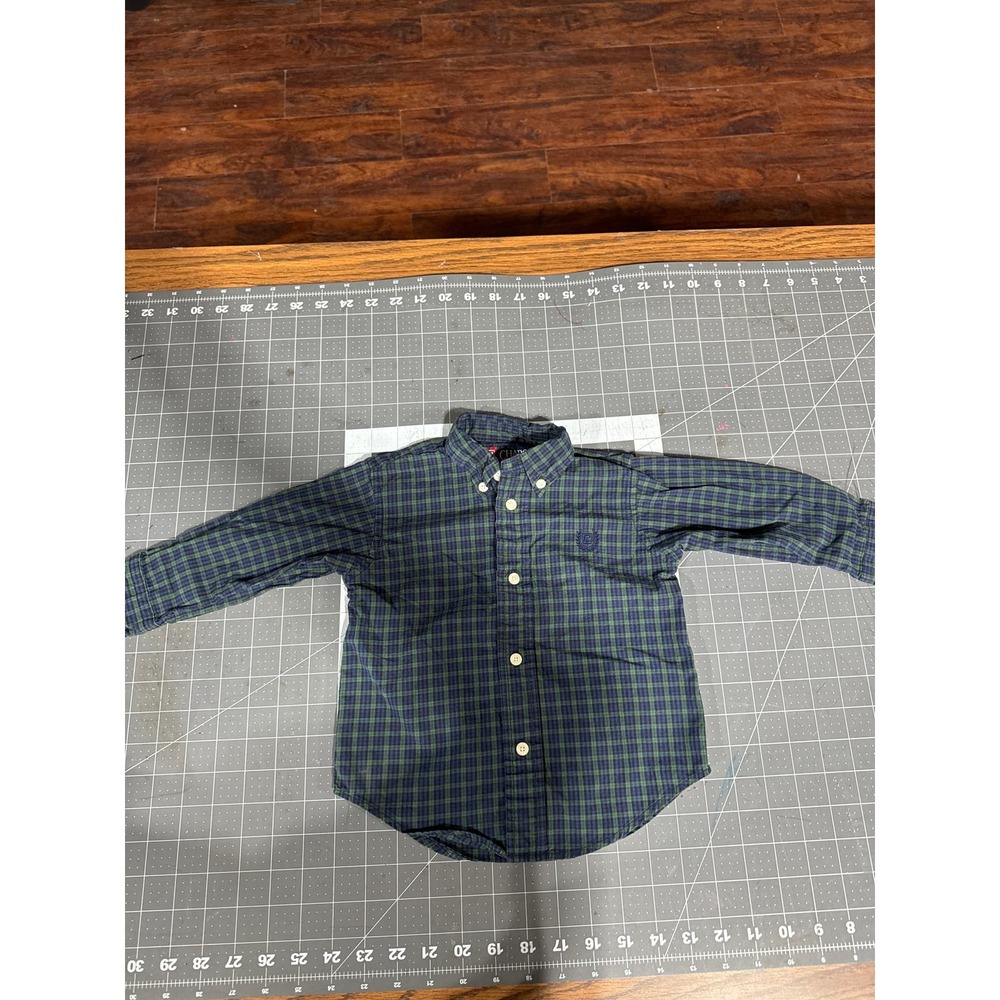 Checked long sleeve button up chaps shirt for baby size 18 months